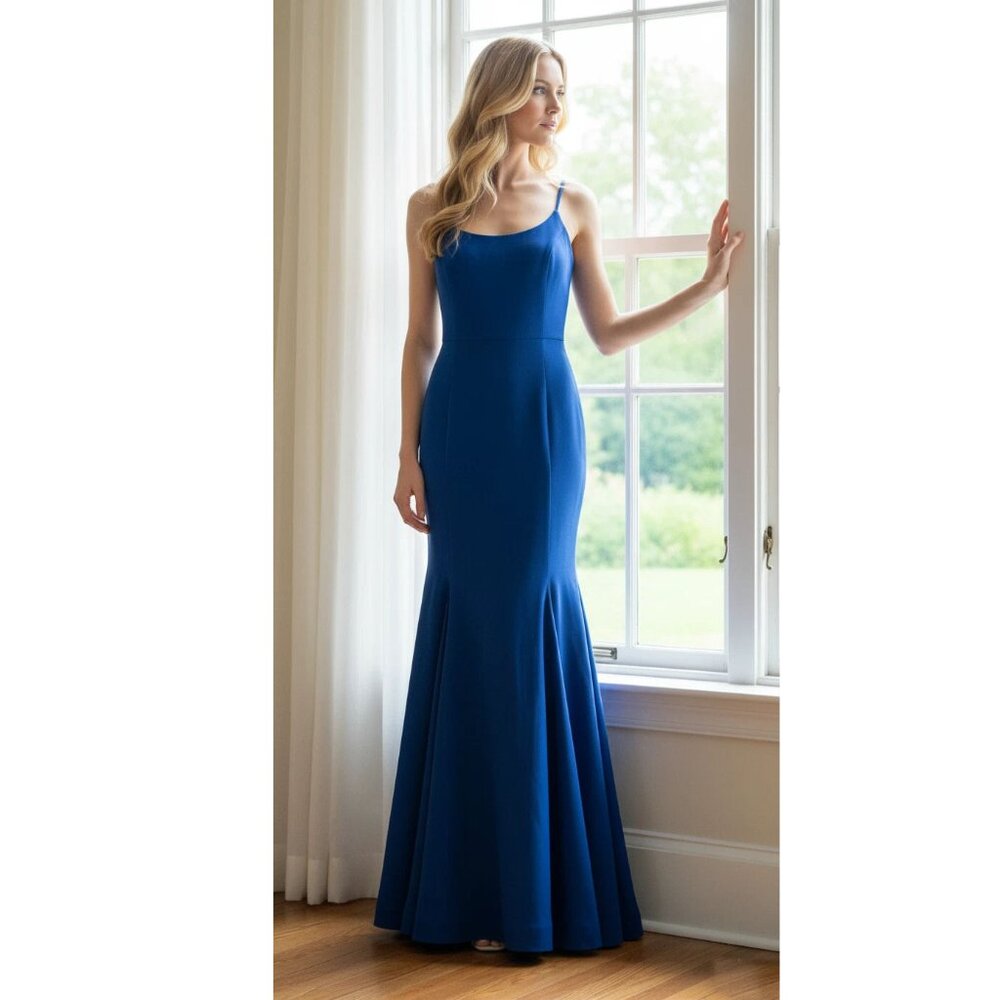 Vince Camuto Laguna Flared Mermaid Gown, Blue